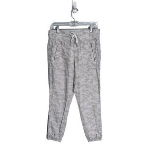 Athleta cabo tide linen jogger neutral camo lightweight 100 percent linen size 6